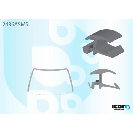 Rama szyby przedniej BMW Seria 3 E46 1998-2006 (2436ASMS) - Icor
