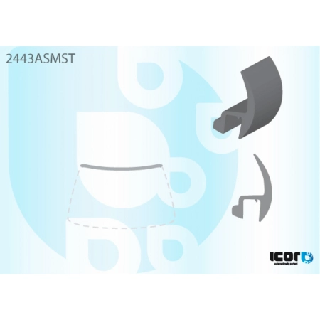 Listwa szyby przedniej górna BMW Seria 7 E65/E66 2001-2008 - Icor