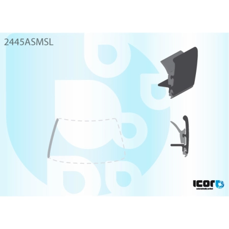 Listwa szyby przedniej lewa BMW Seria 5 E60/E61 2003-2010 - Icor
