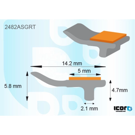 Profil szyby przedniej górna BMW X1 F48 2015-2022 - Icor