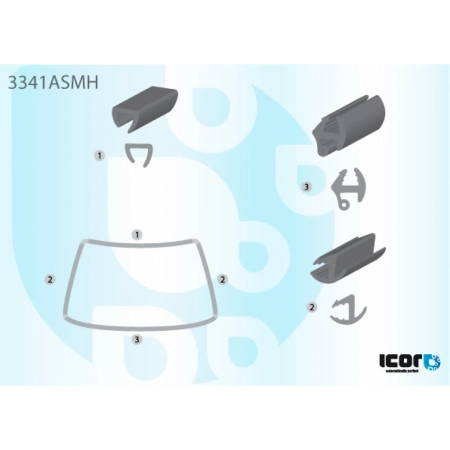 Rama szyby przedniej Fiat Punto I 1993-1999 - Icor
