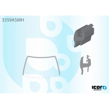 Uszczelka szyby przedniej Fiat Panda II 2003-2012 - Icor