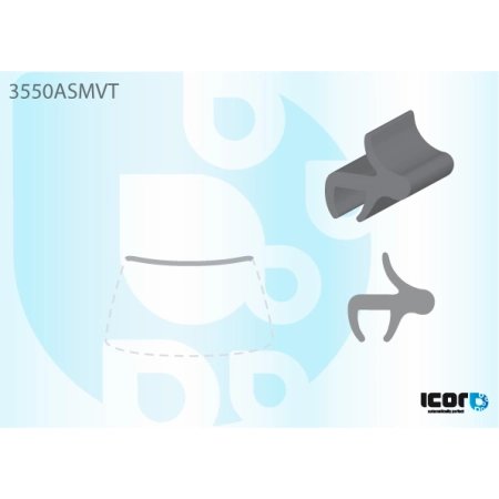 Listwa szyby przedniej górna Ford Galaxy Mk1 1995-2006 - Icor