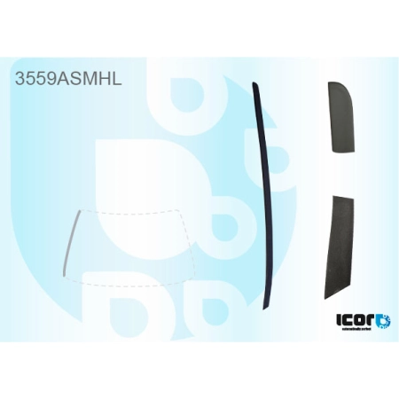 Listwa szyby przedniej lewa Ford Mondeo Mk3 2000-2007 - Icor