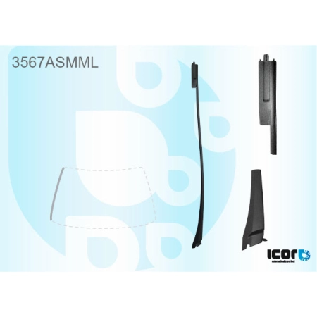 Listwa szyby przedniej lewa Ford Galaxy Mk2 2006-2015 - Icor