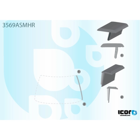Listwa szyby przedniej prawa Ford Mondeo Mk4 2007-2014 - Icor