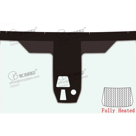 Szyba przednia Ford Fiesta Mk6 2012-2017 z kamerą ADAS podgrzewana z czujnikiem deszczu - Xinyi - zdjęcie 3