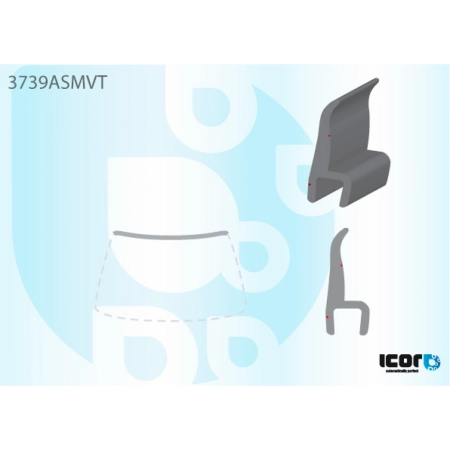 Listwa szyby przedniej górna Ford Transit Mk3 2000-2013 - Icor
