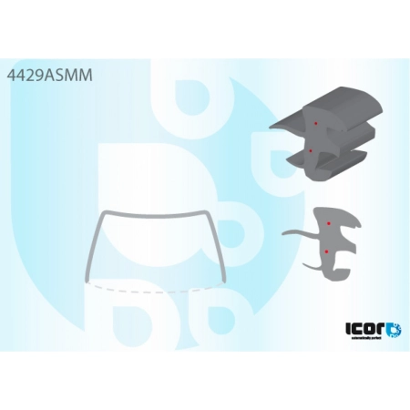 Uszczelka szyby przedniej Kia Carnival II 2005-2014 - Icor