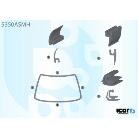 Uszczelka szyby przedniej Smart Fortwo I 1998-2007 - Icor