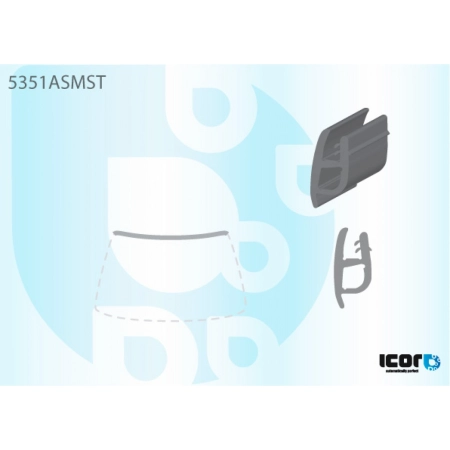 Listwa szyby przedniej górna Mercedes-Benz Klasa C W203 2000-2007 - Icor