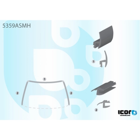 Uszczelka szyby przedniej Smart Forfour I 2004-2006 - Icor
