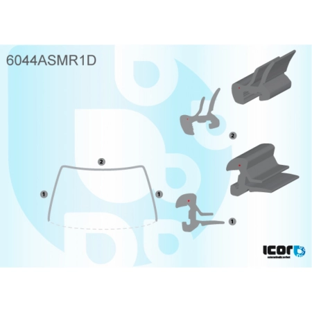 Uszczelka szyby przedniej Nissan Qashqai / Nissan Qashqai+2 J10 2006-2013 (6044ASMR1D) - Icor