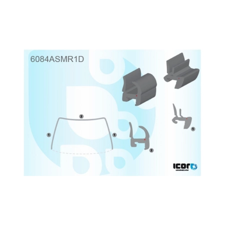 Uszczelka szyby przedniej Nissan Qashqai J11 2013-2021 (6084ASMR1D) - Icor