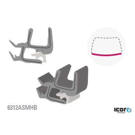 Listwa szyby przedniej dolna Opel Corsa D 2006-2014 - Icor