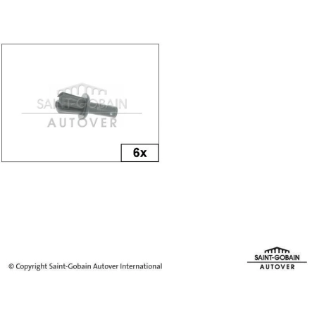Zestaw klocków dystansowych szyby przedniej Land Rover Discovery II 1999-2004 - Sekurit