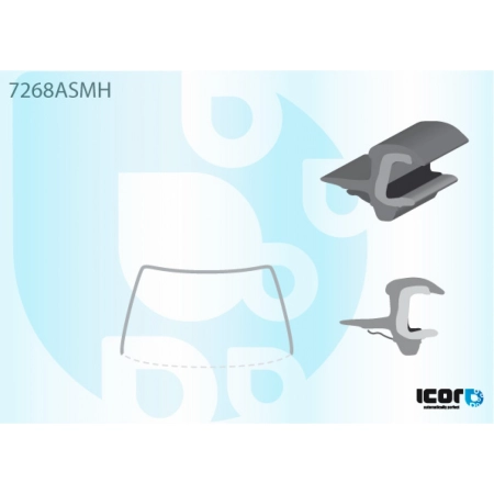Uszczelka szyby przedniej Renault Twingo II 2007-2014 - Icor
