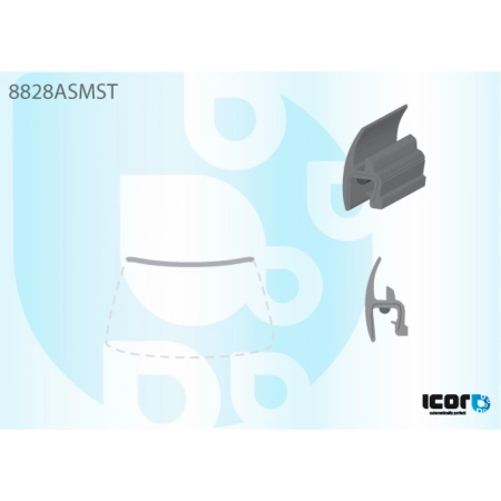 Listwa szyby przedniej górna Volvo S80 I 1998-2006 - Icor