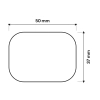 Podkładka pod sensor 50x37 mm - rzut z góry z wymiarami
