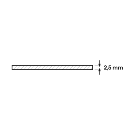 Podkładka pod sensor 27x46 mm - przekrój - grubość