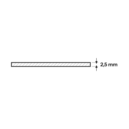 Podkładka pod sensor 50x37 mm - przekrój - grubość